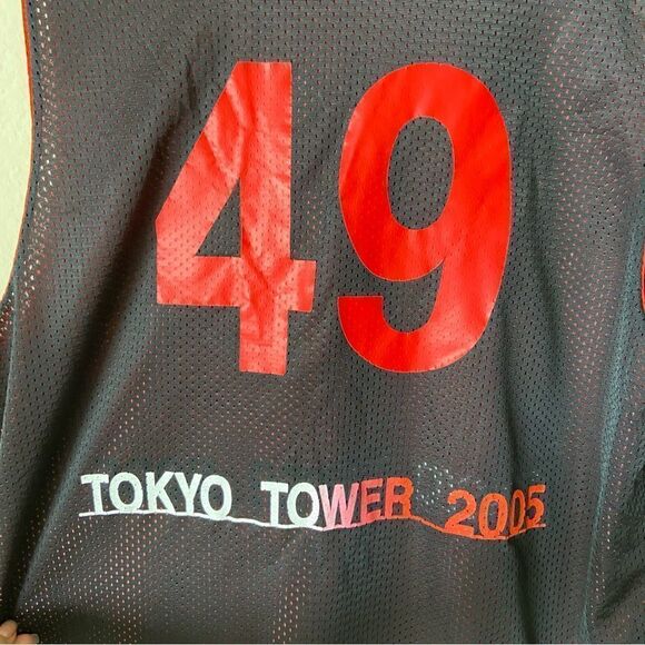 Asics Tokyo Tower 2005 Red Black Jersey Two Sided Size L - Picture 5 of 8